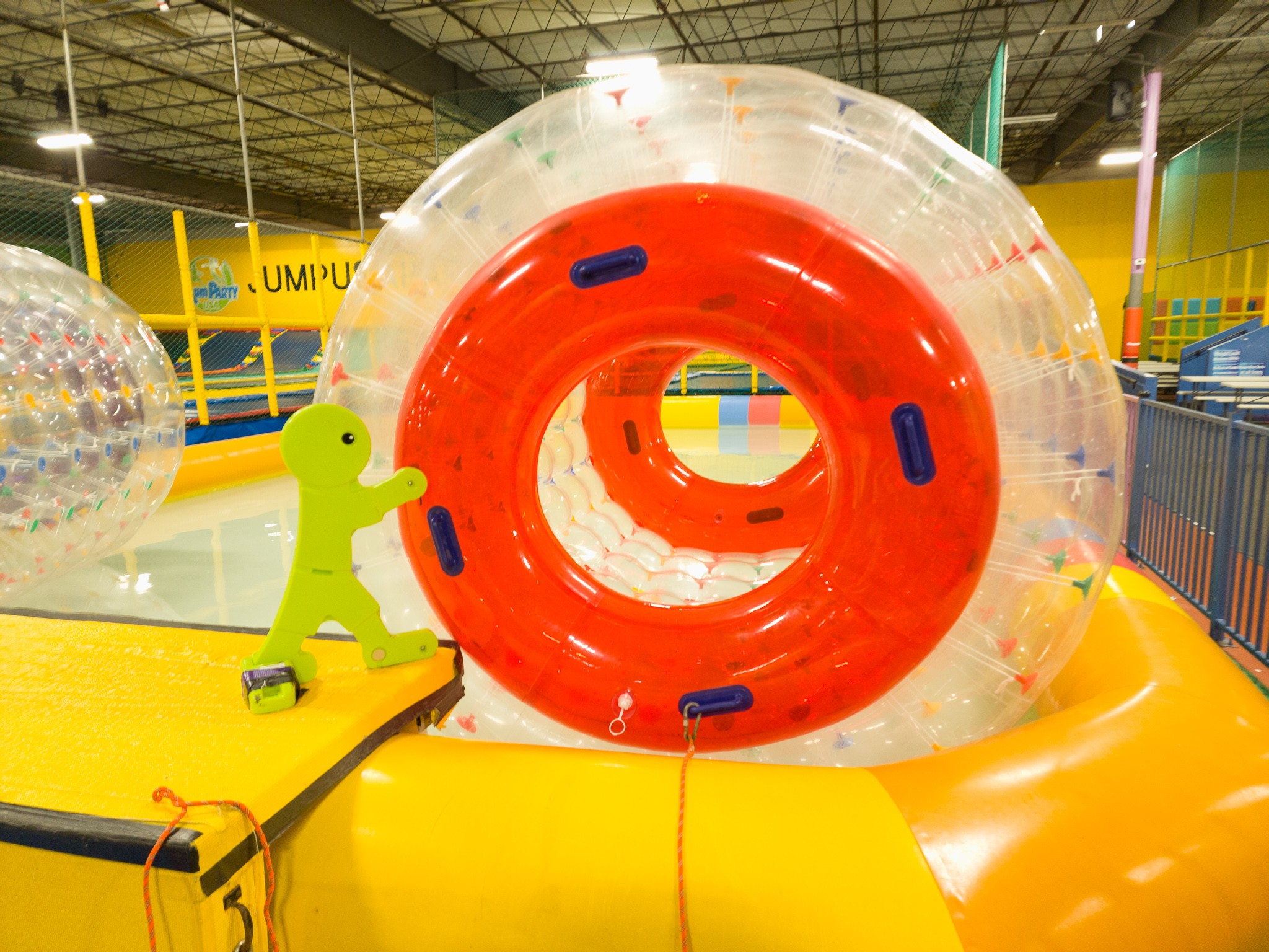 Jump Party USA is the only park in Austin with Water Roller Balls perfect for a pair of kids or adults to roll in